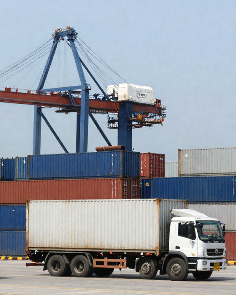 Modern Container Port and Sea Freight Logistics